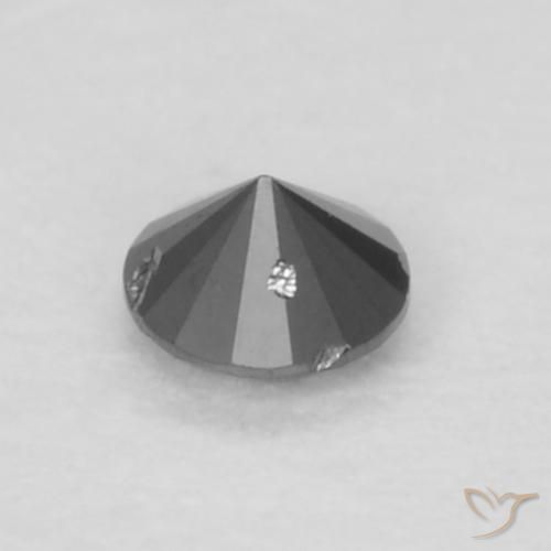 Diamond Gemstone in 2.1 mm (calibrated) Size for Sale, Diamond Stone in Black Color