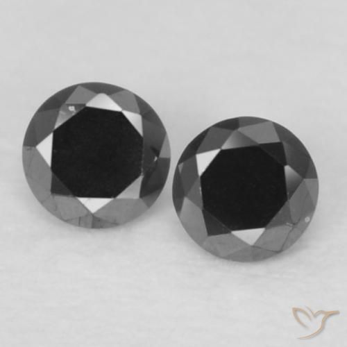 0.07ctw Natural Black Diamond, Round, Opaque