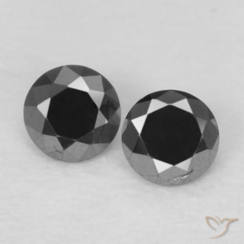 0.07 ct Black Diamond, 1.9 mm Diamond Cut From India, Photo A