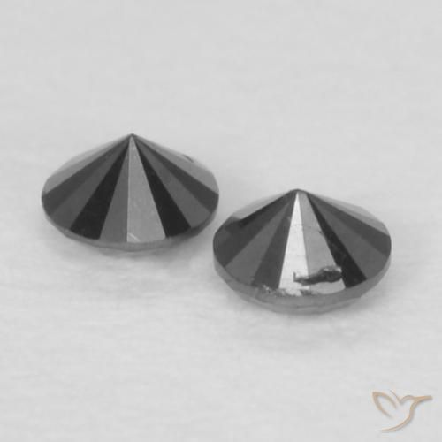 Diamond Gemstones in 1.9 mm (calibrated) Size for Sale, Diamond Stones in Black Color