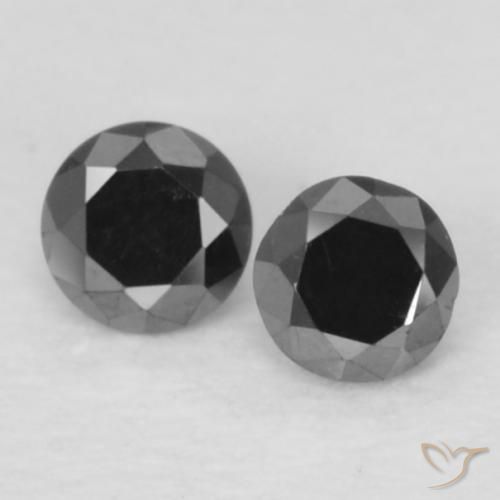 0.09 ct Black Diamond, 2 mm Diamond Cut From India, Photo A