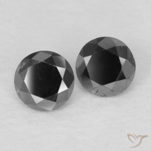 0.07 ctw Black Diamond Stones, Natural Diamond in Diamond-Cut Shape for Sale