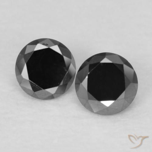 0.08ctw Natural Black Diamond, Round, Opaque