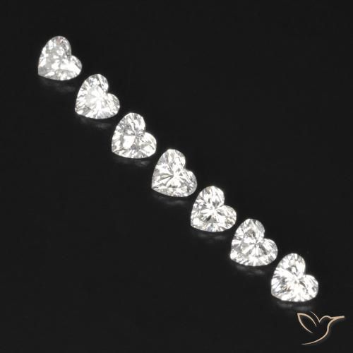 0.53ctw Natural F Diamond, Heart, VVS