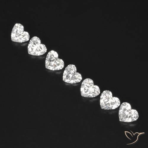 0.53ctw Natural F Diamond, Heart, VVS