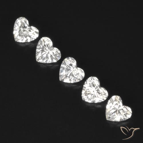 0.51ctw Natural H Diamond, Heart, VVS