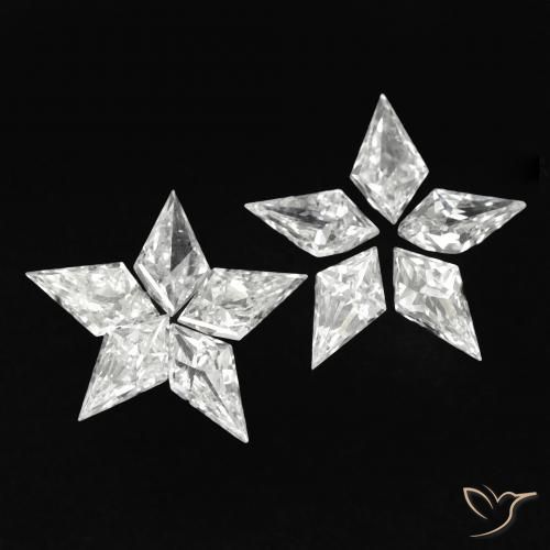 0.30 ctw White Diamond Stones, Natural Diamond in Rhomb Facet Shape for Sale