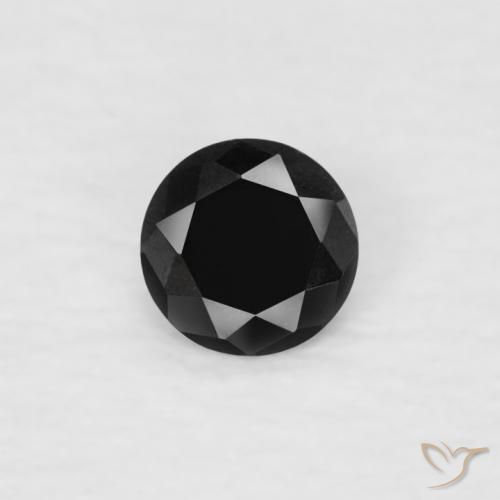 0.05ct Natural Black Diamond, Round, Opaque