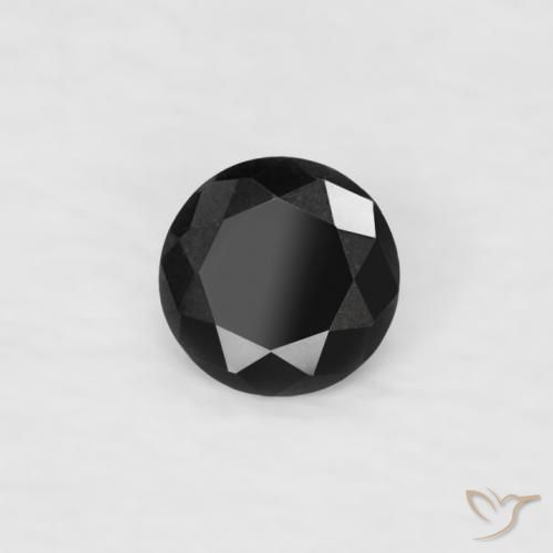 0.05 ct Black Diamond Stone, Natural Diamond in Diamond-Cut Shape for Sale