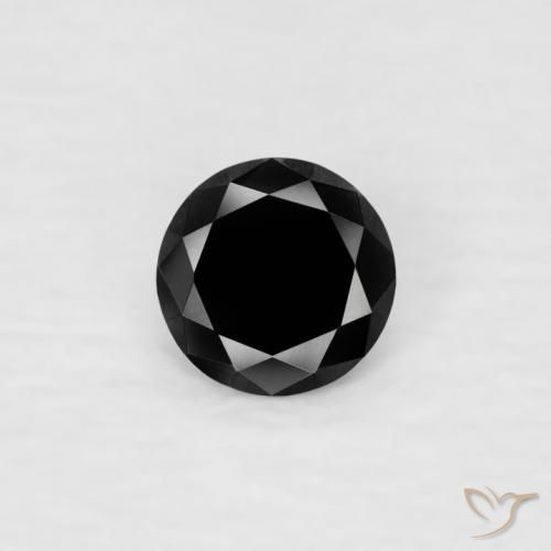 0.06ct Natural Black Diamond, Round, Opaque