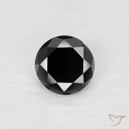 0.08ct Natural Black Diamond, Round, Opaque