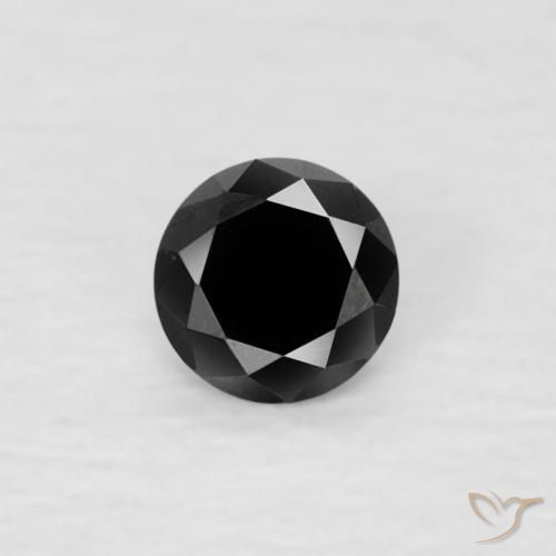 0.06ct Natural Black Diamond, Round, Opaque