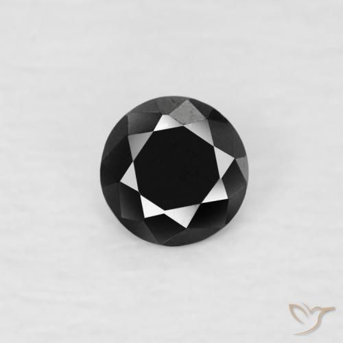 0.06ct Natural Black Diamond, Round, Opaque