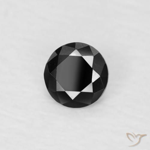 0.06 ct Black Diamond Stone, Natural Diamond in Diamond-Cut Shape for Sale