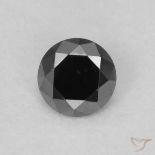 0.07 ct Black Diamond, 2.5 mm Diamond Cut From India, Photo A