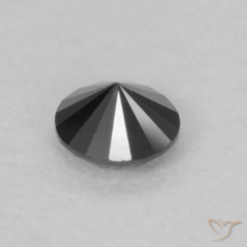 Diamond Gemstone in 2.5 mm (calibrated) Size for Sale, Diamond Stone in Black Color