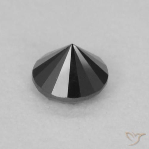 Diamond Gemstone in 2.5 mm (calibrated) Size for Sale, Diamond Stone in Black Color