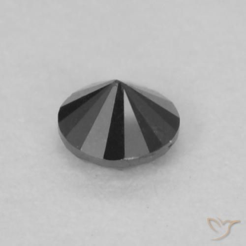 Diamond Gemstone in 2.5 mm (calibrated) Size for Sale, Diamond Stone in Black Color