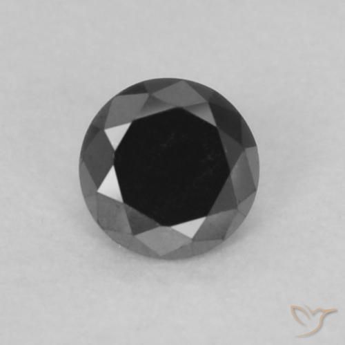 0.08ct Natural Black Diamond, Round, Opaque