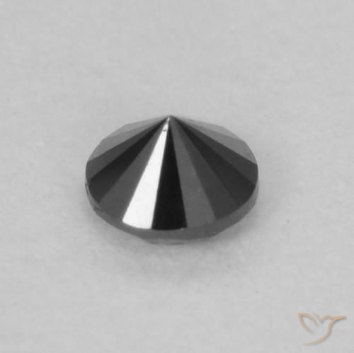 Diamond Gemstone in 2.4 mm (calibrated) Size for Sale, Diamond Stone in Black Color