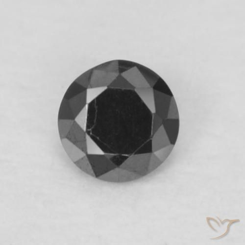 0.06 ct Black Diamond, 2.4 mm Diamond Cut From India, Photo A