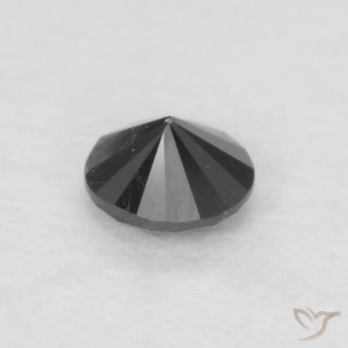 Diamond Gemstone in 2.4 mm (calibrated) Size for Sale, Diamond Stone in Black Color