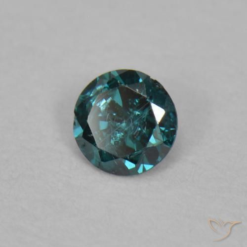 0.03 ct Green Diamond Stone, Natural Diamond in Diamond-Cut Shape for Sale