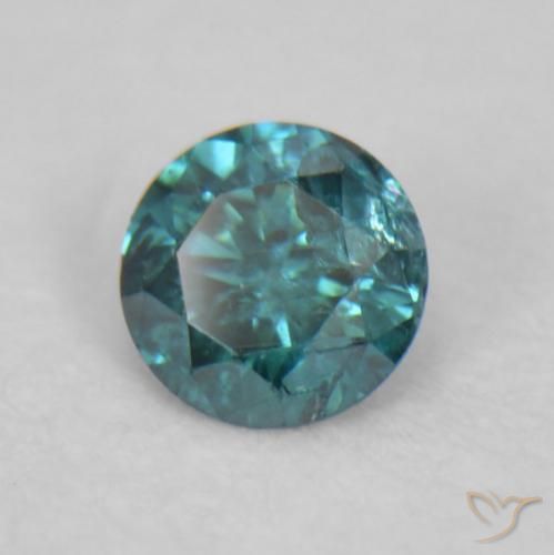 0.02 ct Blue Diamond Stone, Natural Diamond in Diamond-Cut Shape for Sale