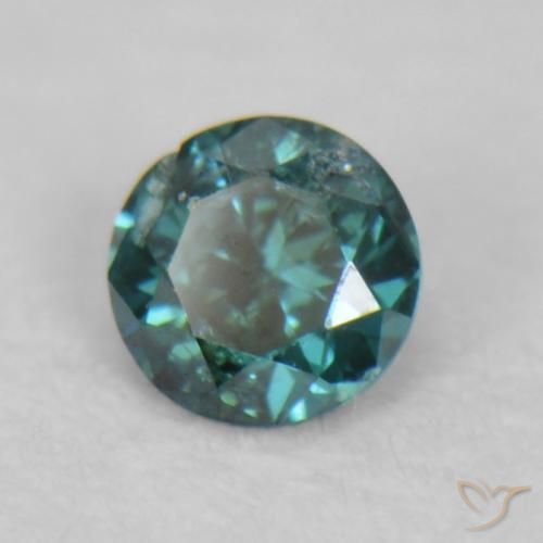 0.02 ct Green Diamond Stone, Natural Diamond in Diamond-Cut Shape for Sale