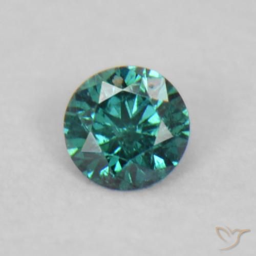 Diamante Taglio brillante da 0,01 ct dall'India, dimensione 1,5mm, purezza VS-SI, pietra preziosa naturale Irradiati, Diamante 1pc in colore Verde, durezza Mohs di 10 - 10 adatto per gioielli da indossare ogni giorno, Photo A