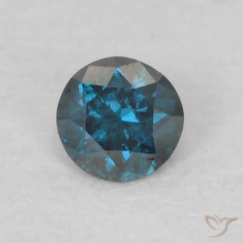 0.07ct Natural Blue Diamond, Round, VVS-VS