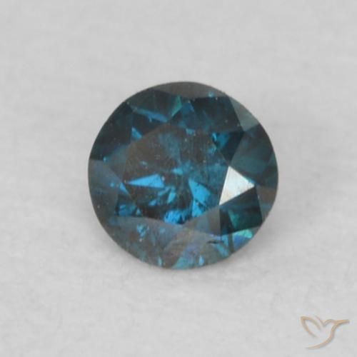 0.07 ct Blue Diamond Stone, Natural Diamond in Diamond-Cut Shape for Sale