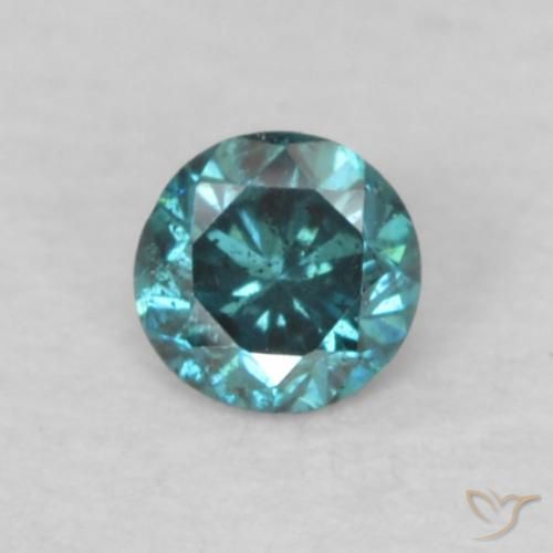 0.07 ct Blue Diamond, 2.5 mm Diamond Cut From India, Photo A