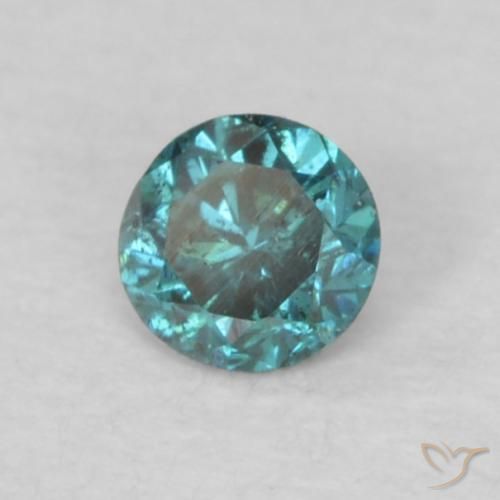0.07 ct Blue Diamond Stone, Natural Diamond in Diamond-Cut Shape for Sale