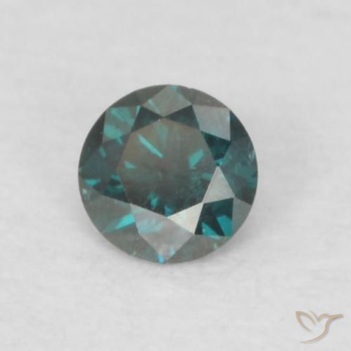 0.06 ct Blue Diamond Stone, Natural Diamond in Diamond-Cut Shape for Sale