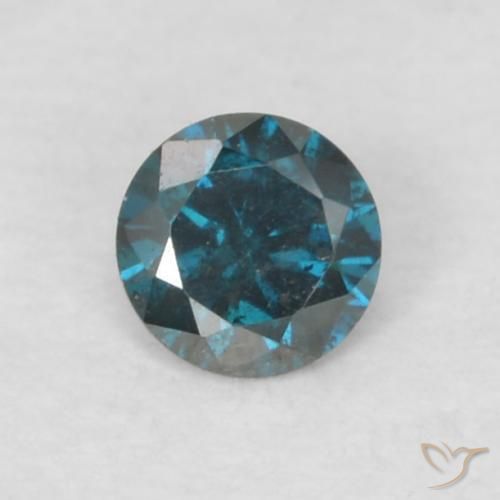 0.06 ct Blue Diamond Stone, Natural Diamond in Diamond-Cut Shape for Sale