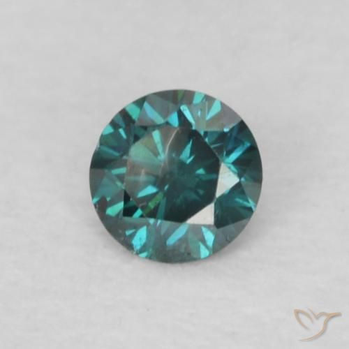0.06 ct Blue Diamond Stone, Natural Diamond in Diamond-Cut Shape for Sale
