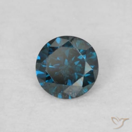0.05 ct Blue Diamond Stone, Natural Diamond in Diamond-Cut Shape for Sale
