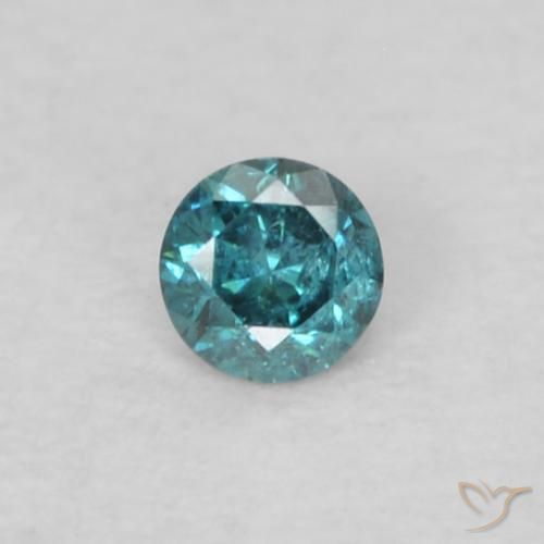 0.04ct Natural Blue Diamond, Round, VS-SI