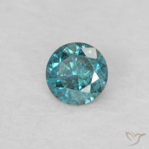 0.04 ct Blue Diamond Stone, Natural Diamond in Diamond-Cut Shape for Sale