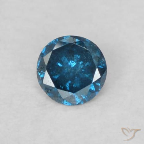 0.04ct Natural Blue Diamond, Round, VS-SI