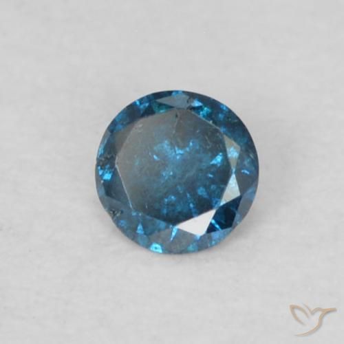 0.04 ct Blue Diamond Stone, Natural Diamond in Diamond-Cut Shape for Sale
