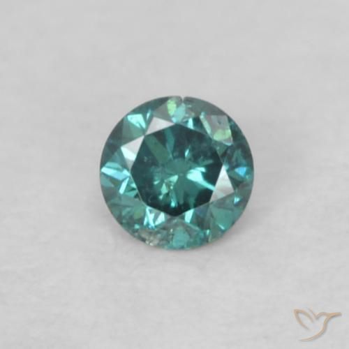 0.04ct Natural Green Diamond, Round, VS-SI