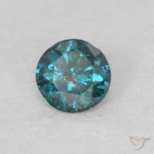 0.05 ct Blue Diamond Stone, Natural Diamond in Diamond-Cut Shape for Sale