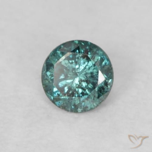 0.05 ct Blue Diamond Stone, Natural Diamond in Diamond-Cut Shape for Sale
