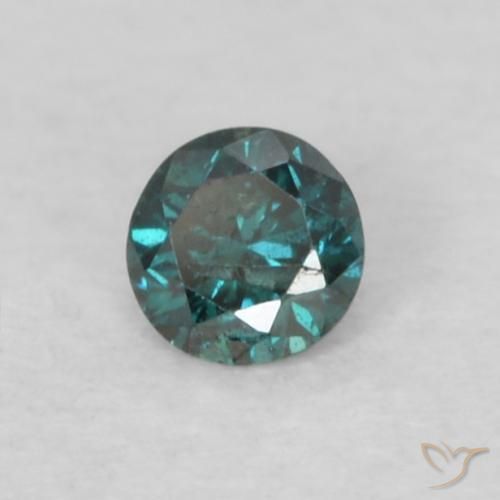 0.05 ct Blue Diamond Stone, Natural Diamond in Diamond-Cut Shape for Sale