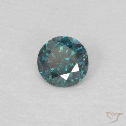 0.03 ct Blue Diamond Stone, Natural Diamond in Diamond-Cut Shape for Sale