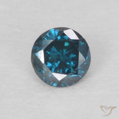 0.06ct Natural Blue Diamond, Round, VS-SI