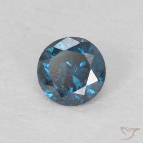 0.06 ct Blue Diamond Stone, Natural Diamond in Diamond-Cut Shape for Sale
