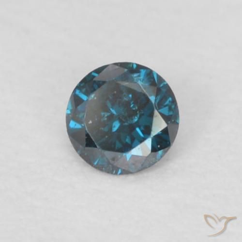 0.05 ct Blue Diamond Stone, Natural Diamond in Diamond-Cut Shape for Sale